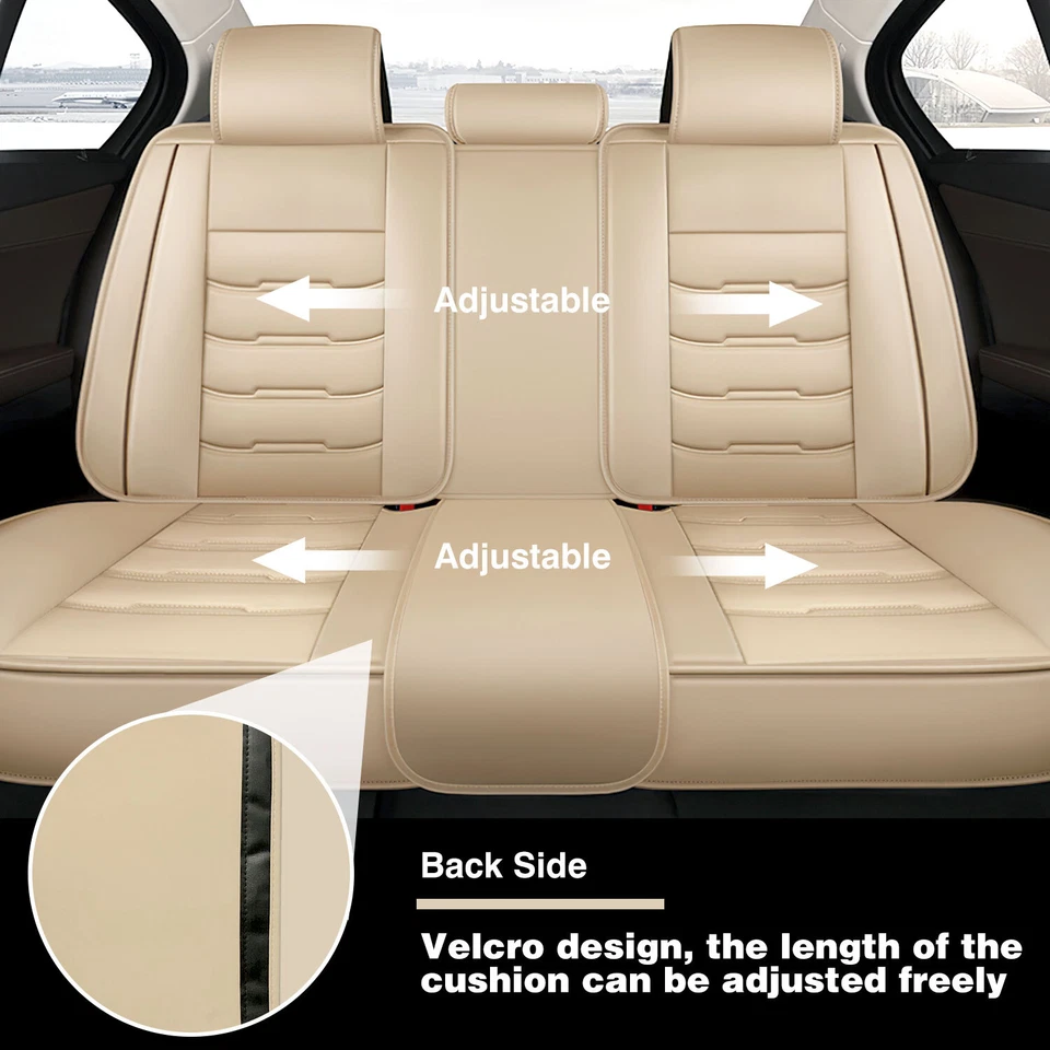 Juego completo de 5 fundas de asiento de cuero protector de cojín delantero trasero para coche para Acura Legend Foto 4 de 4