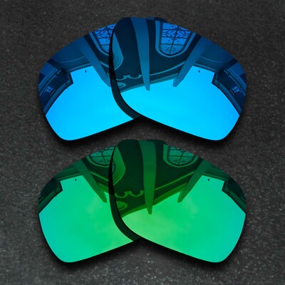 Green&Blue Polarized Replacement Lenses for-Oakley Dispatch 1