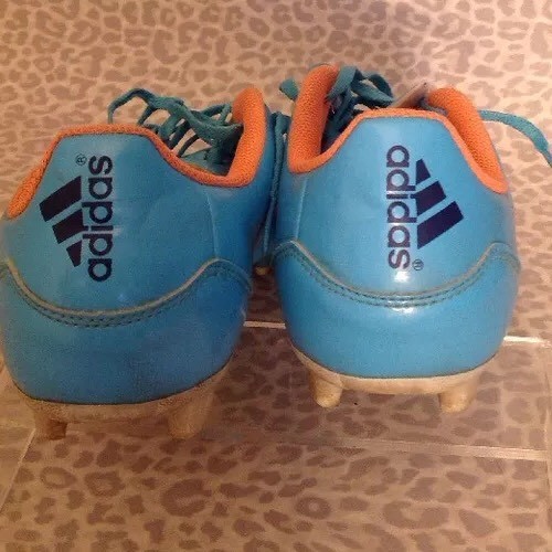 Stollenschuhe Damen Adidas 7 blau orange - Bild 3 von 12