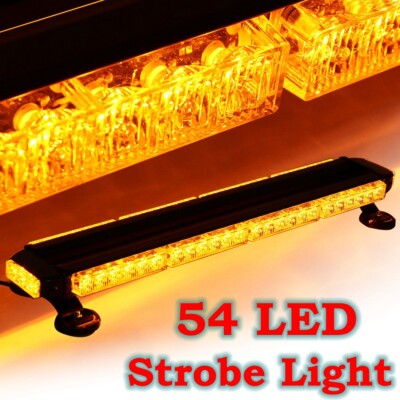 Rooftop Emergency Strobe Light Bar Warning Double Side Traffic Advisor 54LED