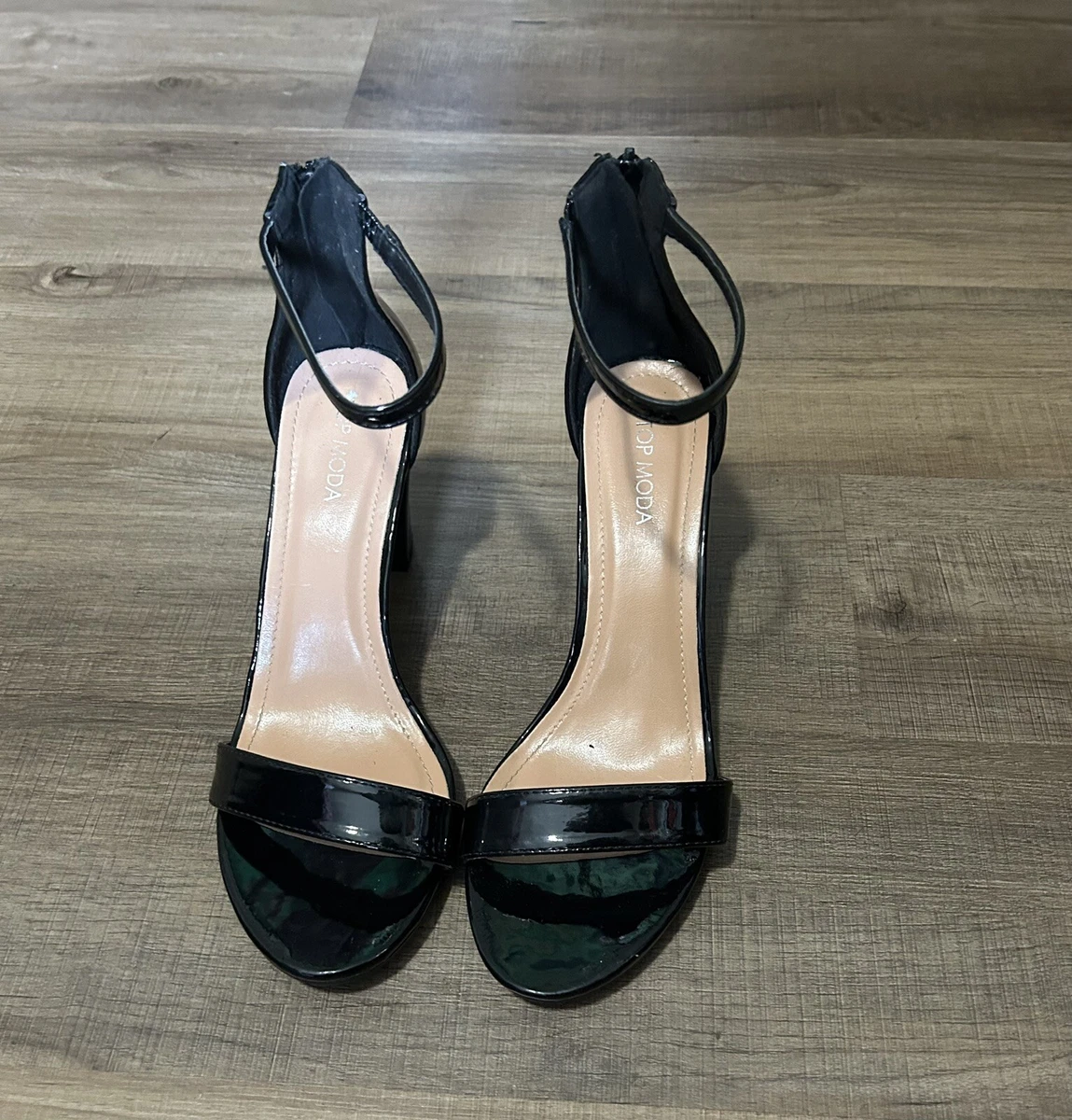 Top moda black heels cheap