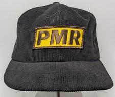 Vintage 1980s Style PMR Brown Patch Corduroy Trucker Hat Snapback