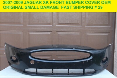   2007 2009 Jaguar XK XKR Front Bumper Cover Black OEM w/ Park sensor Hole 2008