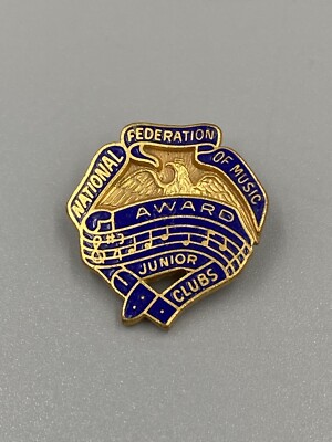 National Federation of Music Award Junior Clubs Lapel Pin Brooch