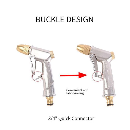 High Pressure Water Spray Gun Nozzle Car Garden Lawn Wash Hose Pipe Cleaning - Picture 9 of 12