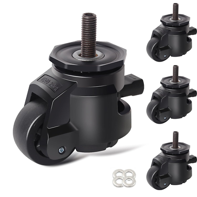 #ad Leveling Stem CastersM12 Thread Casters Set of 4 Heavy Duty with Leveling Feet $69.99
