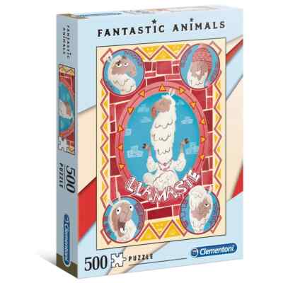 Llamaste ''Fantastic Animals'' 500 Piece Jigsaw Puzzle Clementoni New
