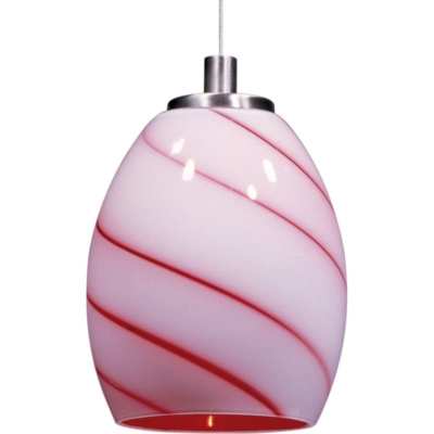 ET2 Lighting  EP96026-107SN  Red & White Swirl 1-Light RapidJack Pendant  NEW