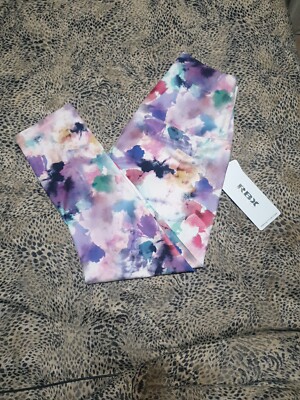 NWT RBX Women s Peached Tech Flex Capri Colorful Compression Leggings Size S/P
