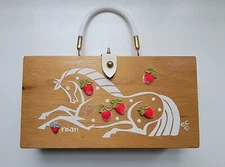 Enid Collins Of Texas Early Strawberry Roan Box Purse 