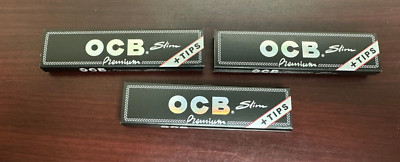 OCB Premium Slim Papers + Tips -3 Packs