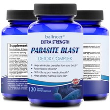 PARASITE BLAST Body Cleanse Complex Anti- PARASITE Support 120 Capsules