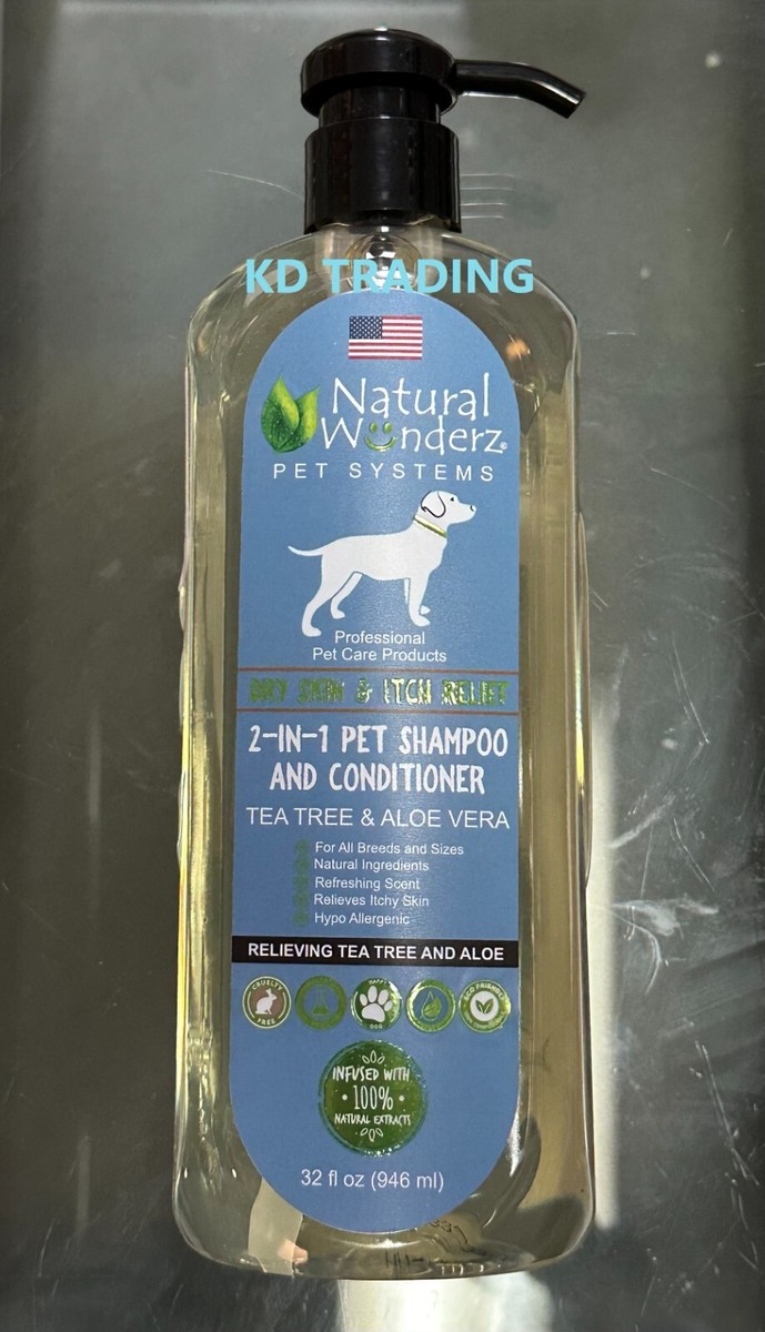 Natural Wunderz DRY SKIN ITCH RELIEF PET SHAMPOO CONDITIONER Tea