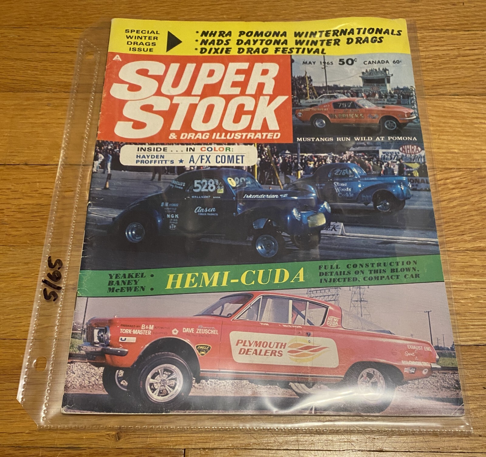 1965 Super Stock Drag Racing Magazine Hemi Cuda Plymouth Dealers