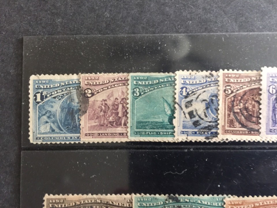 US STAMPS SC 230240 1c50c Columbian Expo CV 465.00 USED 9 eBay