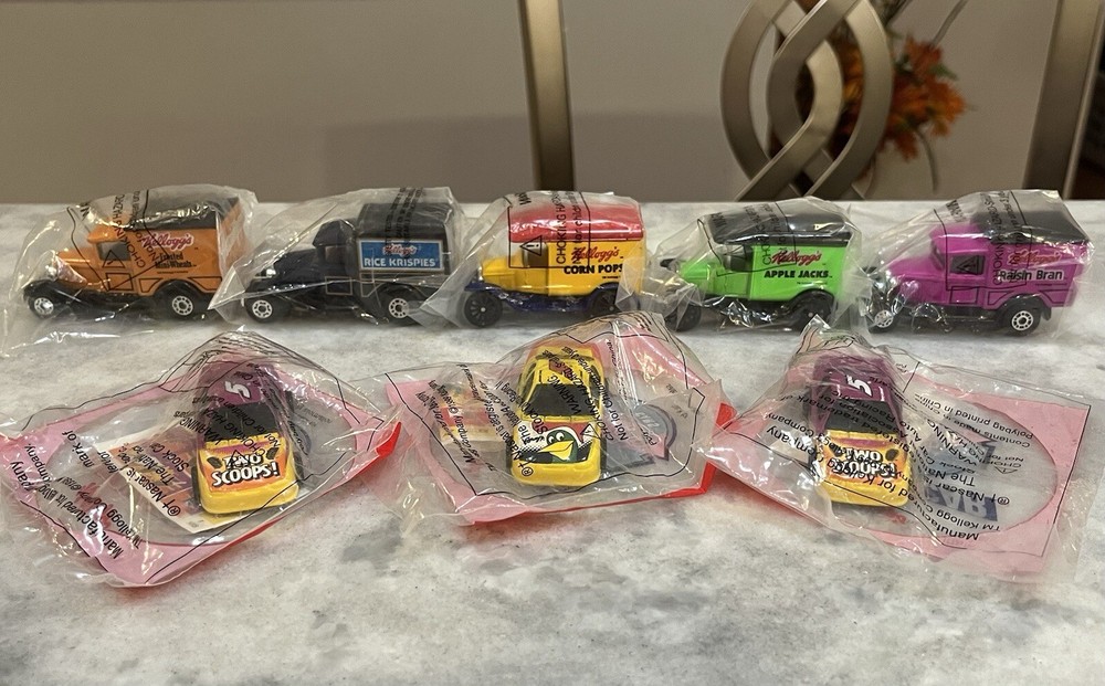 Kelloggs Die Cast Toy Trucks & Race cars Raisin Bran, A-Jacks, Corn Pops & MORE!