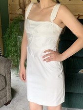 Versace 2009 Applique Embroidered White Wedding Cocktail Dress