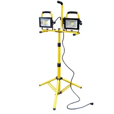 Dual Head 40W 3200 Lumen LED COB FLOOD WORK LIGHT STAND /TELESCOPING TRIPOD