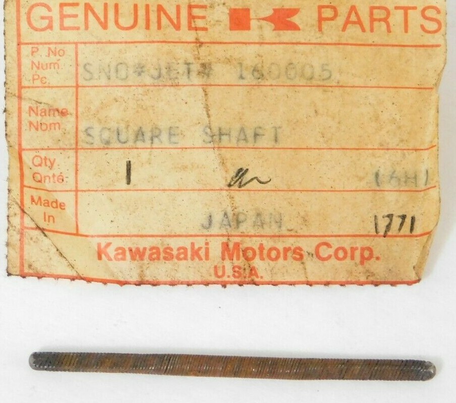 1 NOS Genuine Kawasaki Snowmobile Factory SQUARE SHAFT KEY Part