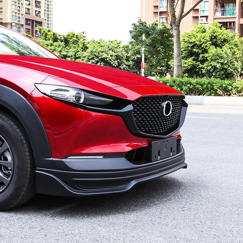 Cubierta a rayas de rejilla frontal para Mazda CX-30 2019-2024 negro brillante 2 piezas - Imagen 7 de 7