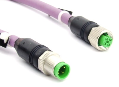 Profibus Cable Kabel M12 Connector 4-Pin 7000-44001-8400090 Murrelektronik 0.9m