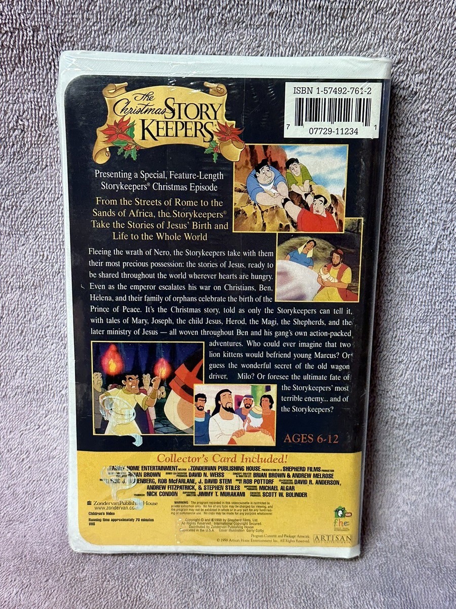The Christmas Story Keepers (VHS 2000, Clamshell) Fully Animated