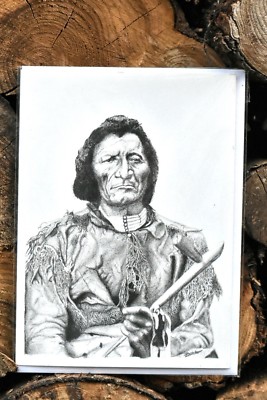 INDIANER-GRUSSKARTE. Druck von original handgefertigten Kunstwerken.