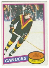 1980-81 O-PEE-CHEE # 177 LARS LINDGREN ROOKIE CANUCKS OPC HOCKEY - NO CREASES