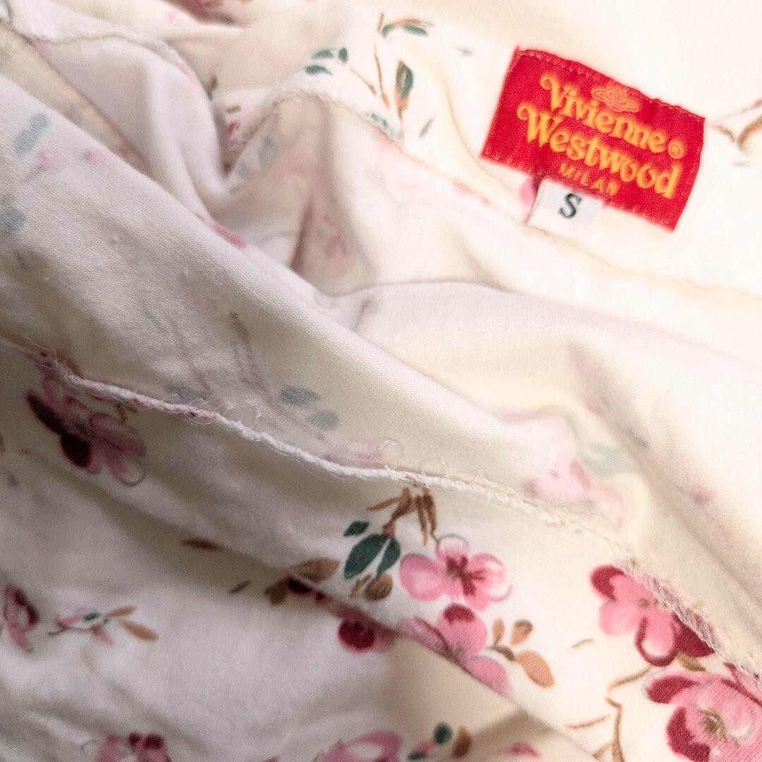 Vivienne Westwood White plum pattern dress Size S 90's
