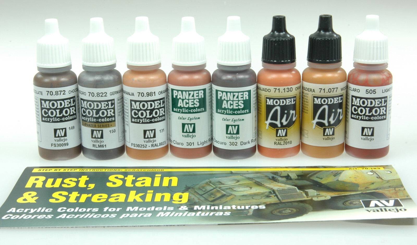 Vallejo 70.183, 17 ml, Braun, Orange, Matte, Flasche - Bild 2