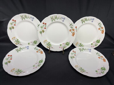 Minton ''MEADOW'' England ~ B-1461 ~ Set of 5 ~ Dinner Plates ~ 10 3/4''