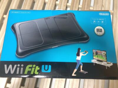 Used Wii Fit U Balance Wii Board Black + Fit Meter Midori Set Wii