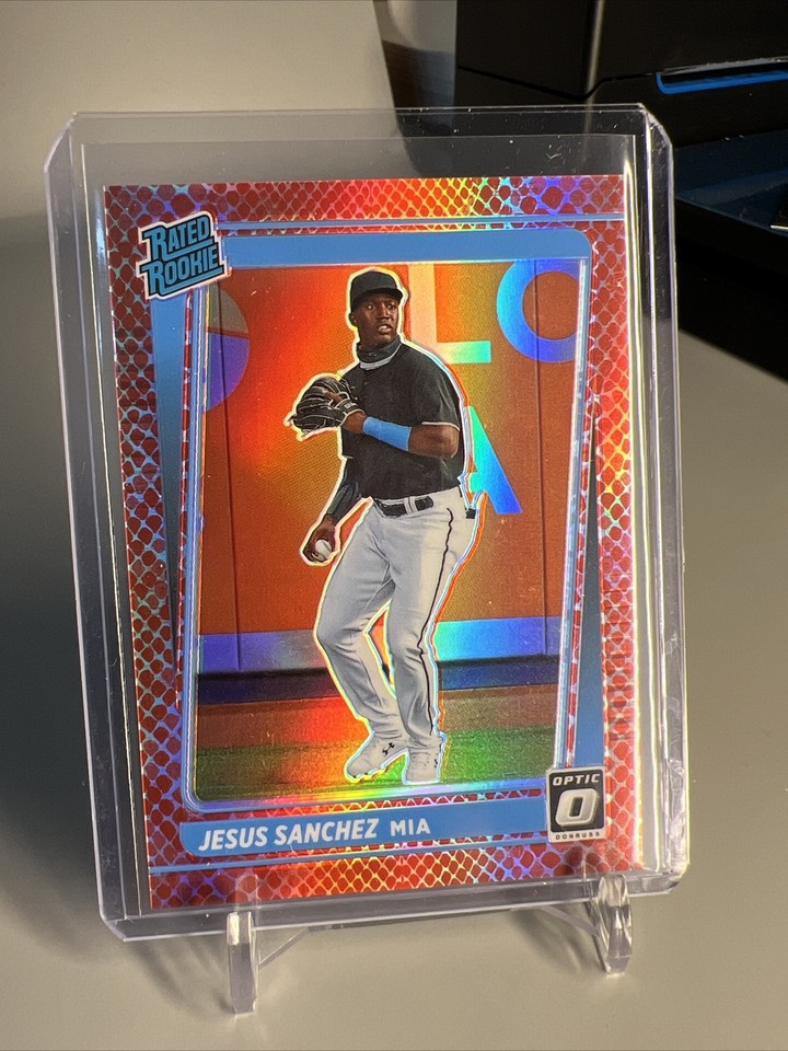 2021 Panini Donruss Optic Baseball Jesus Sanchez Red Dragon Prizm /110