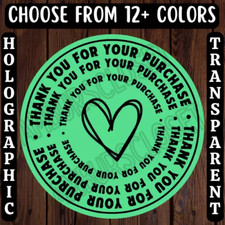 40 THANK YOU FOR PURCHASE STICKERS 2" LABELS GROW BUSINESS SCRATCH RESISTANT
