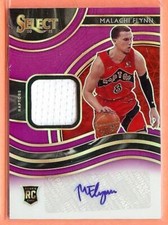 2020-21 PANINI SELECT PURPLE PRIZM MALACHI FLYNN RC AUTO JERSEY 80/99!!