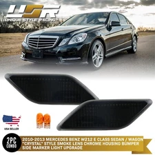 Euro Smoke Bumper Side Marker Light Set For 2010-2013 W212 E Class 4 Door 5 Door