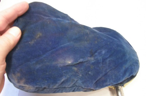 VINTAGE MAGICIAN'S CHANGE CHANGING BAG DARK BLUE VELVET MAGIC TRICK TWIST HANDLE - Picture 21 of 24