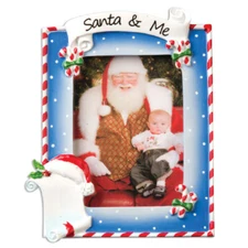 Santa and Me Photo Frame Personalized Christmas Tree Ornament