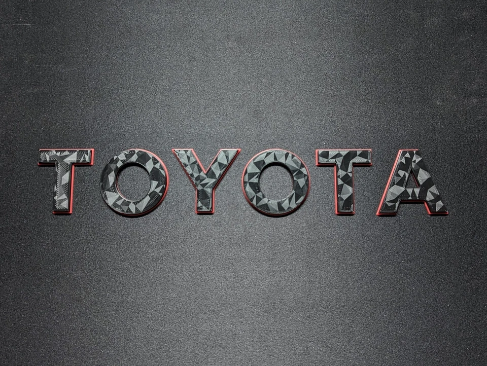 Tapicería de tablero de pasajeros TOYOTA 4Runner adorno Heritage letras rojas elevadas en dos tonos Foto 4 de 4