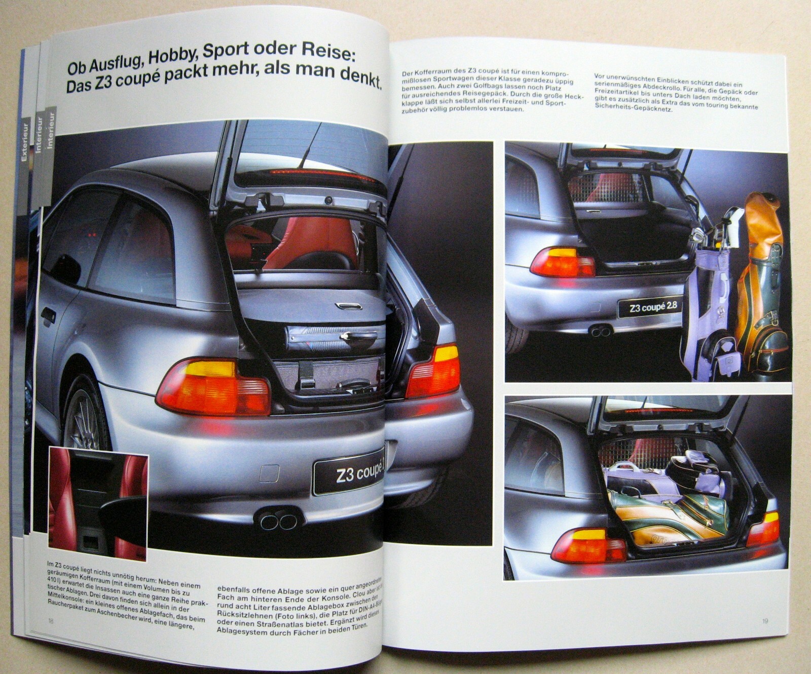 Broszura Folder Argumenter INTERN BMW Z3 E36 Coupe 2,8 193 PS M 321 PS 1998 1999 Kupowanie bomb