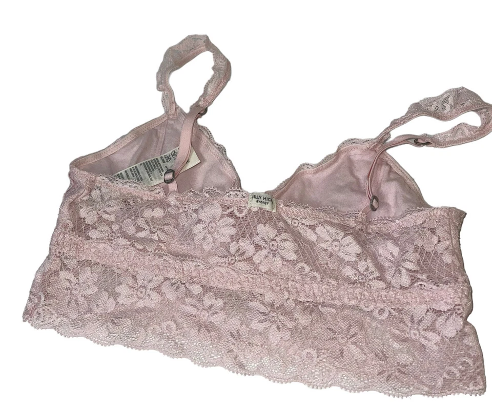 Gilly Hicks 无内衬文胸 XS 码粉色蕾丝无钢丝 — 第 4/4 张图片