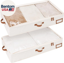 Large under Bed Storage Containers with Handles and Label Holder, 2 Pack Ultra-T