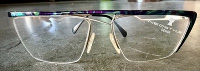 Vintage NEOSTYLE JET 201 Eyeglass Frames Germany 80s 90s Avant-Garde Geometric