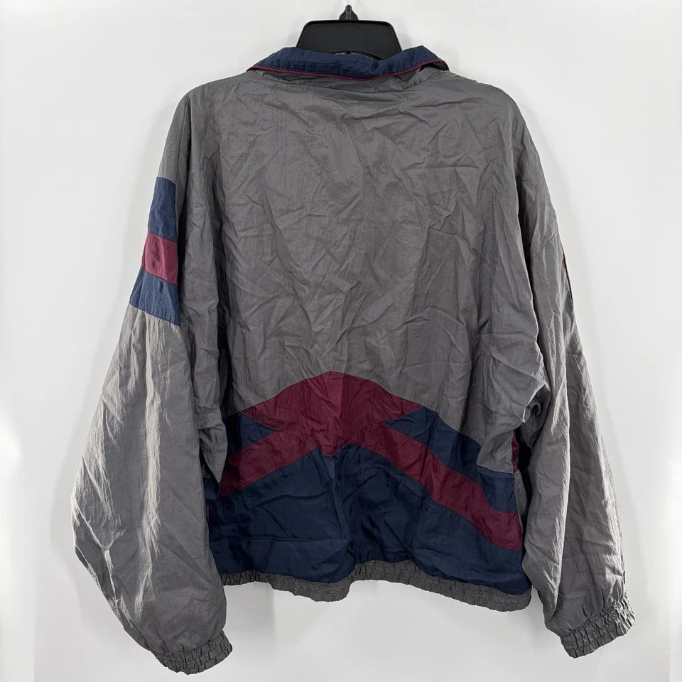 Chaqueta cortavientos Active Wear para hombre gris azul marino borgoña talla XL Y2K de colección Foto 2 de 4