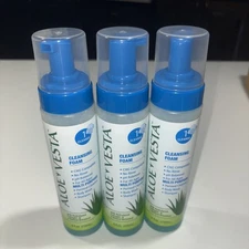 Aloe Vesta Cleansing Foam Multi Purpose 8 fl Oz Lot Of 3 Bottles No Rinse
