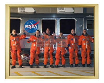 ASTRONAUTS GROUP PORTRAIT CAPE CANAVERAL 2010 NASA 8X10 GOLD FRAMED PHOTO