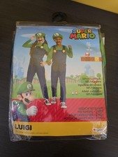 New Kids Classic Elevated Super Mario Bros Luigi Costume - Medium 7-8 Free Ship