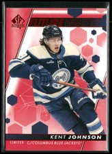 2022-23 SP Authentic Kent Johnson Limited Red RC #105 Columbus Blue Jackets