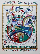 Raphael Abecassis GENESIS Hand Signed Limited Edition Serigraph Art