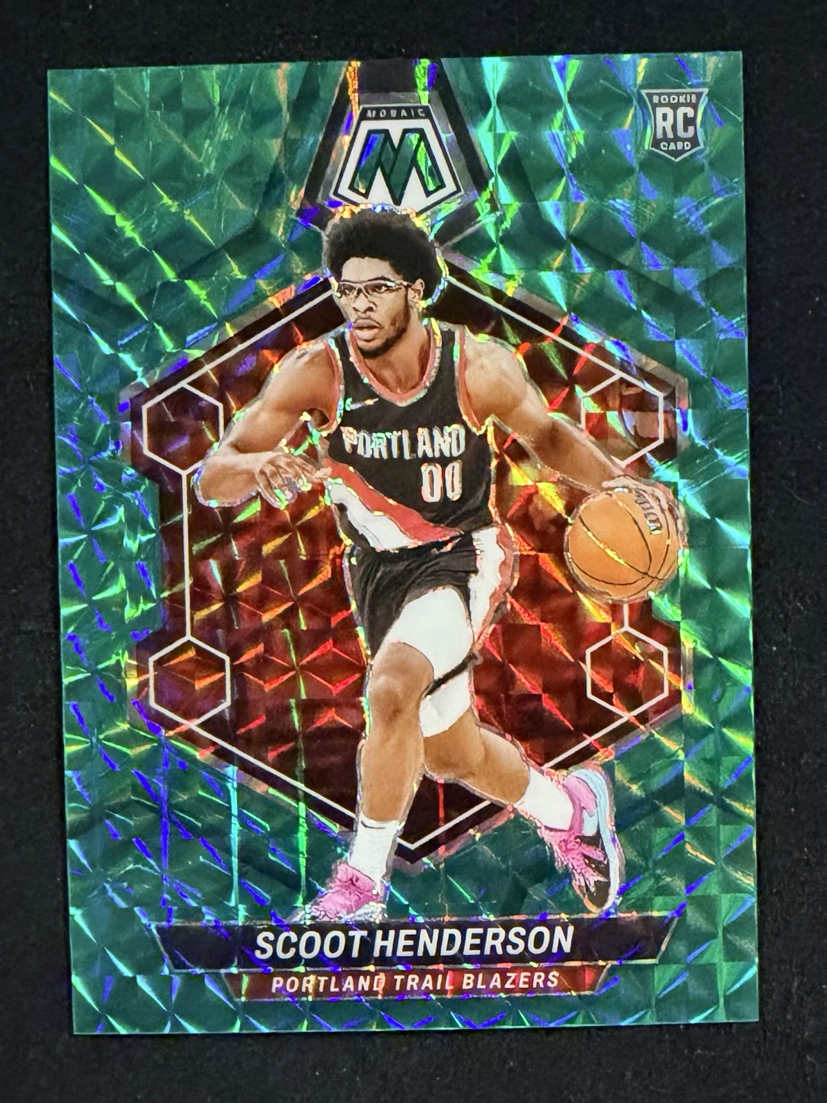 2023-24 Panini Mosaic #216 Scoot Henderson Teal #/75 Rookie (RC)